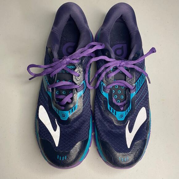 Women's Brooks Pure Grit 5 Trail Running Shoes Purple Black Size 8.5 Hiking - Picture 3 of 16